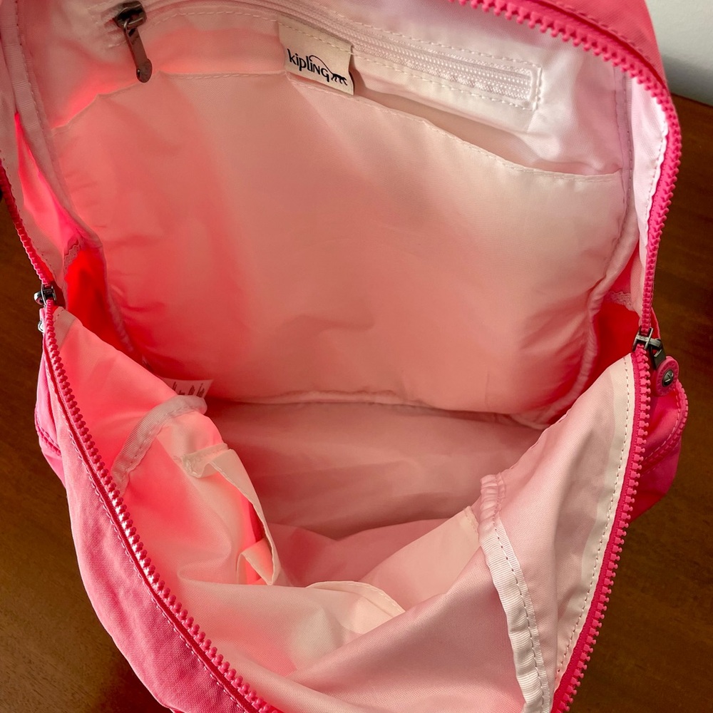 Pink Kipling Backpack With Keychain - image 3